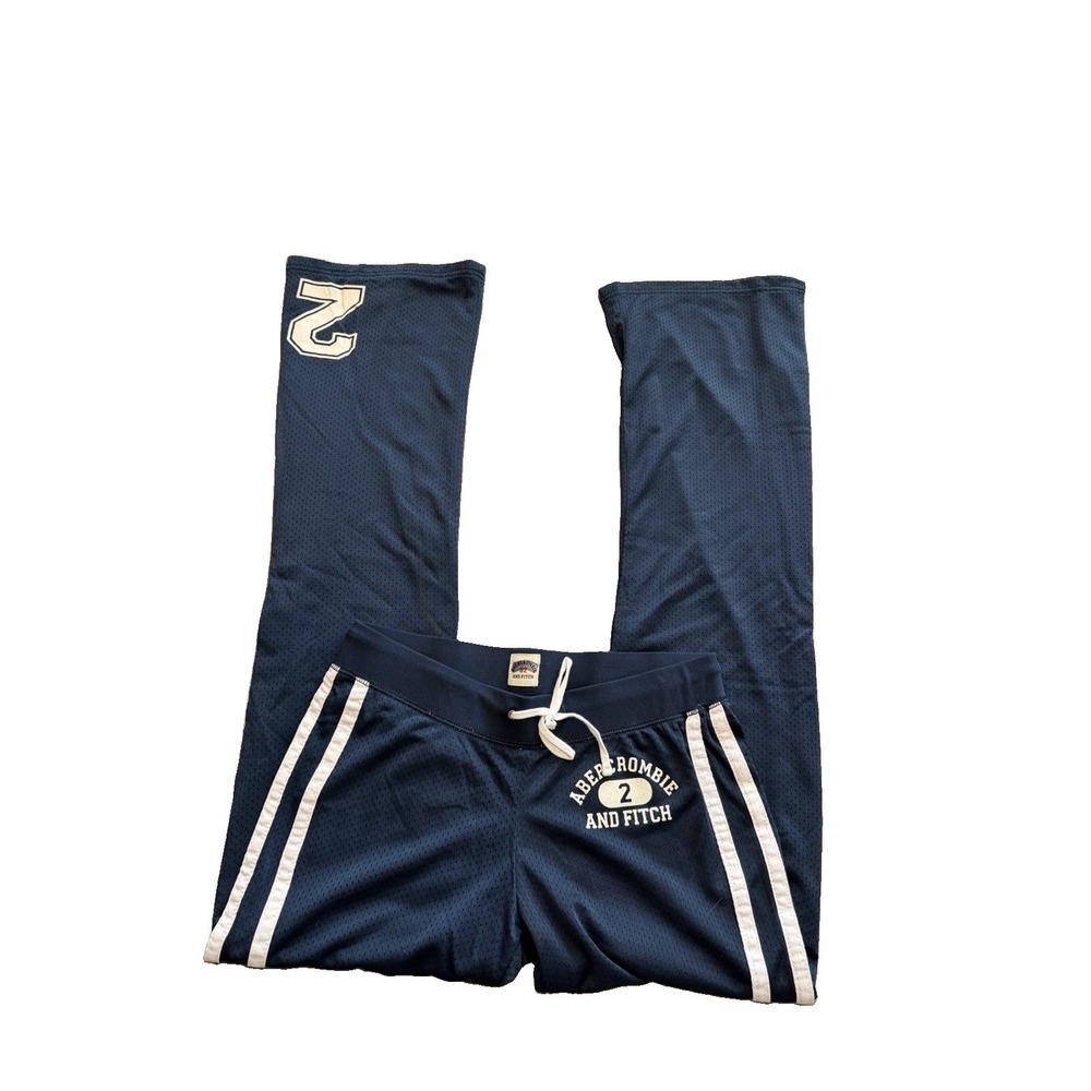 Vintage Abercrombie & Fitch Y2K Track Nylon Pants, Navy Blue Women's XS